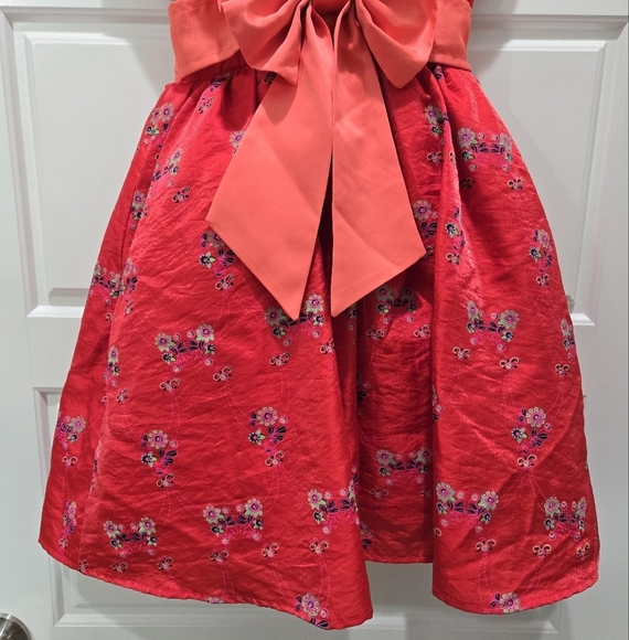 DISNEY PARKS PRINCESS ALENA OF AVATOR PLAY COSTUME RED FLORAL DRESS GIRLS 6 XS - Picture 11 of 12